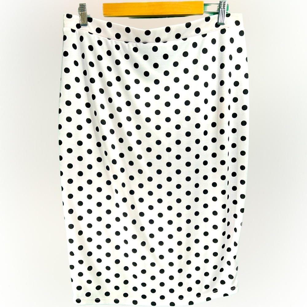 Polka Dot Pencil Skirt, EUC, XL